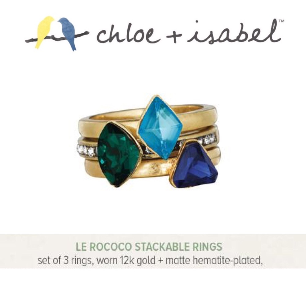 3️⃣Set 🆕 Le Rococo Stackable Rings c+i R052BG-6 - Picture 5 of 8